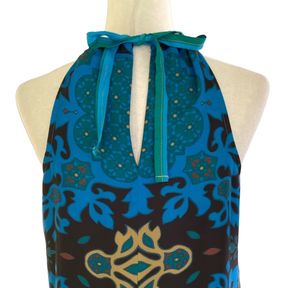 Anthropologie One September Del Mar Beaded Halter Tie Neck Bow Slip Dress - XS - Picture 9 of 14